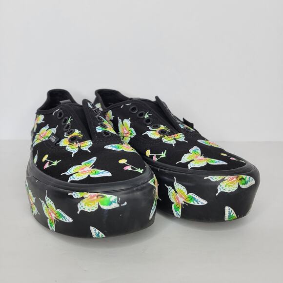 VANS Authentic Stac Morph Blackout Glow In The Dark Butterfly Sneakers Women's 9 - Picture 7 of 12